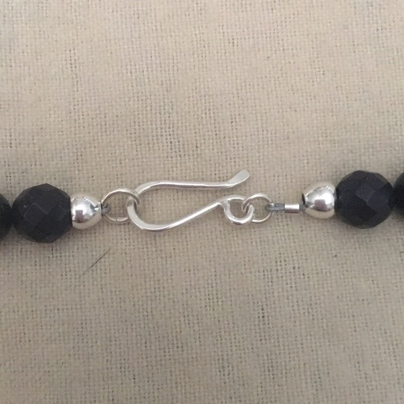 Black Onyz necklace with Sterling Silver clasp. - Picture 12 of 16